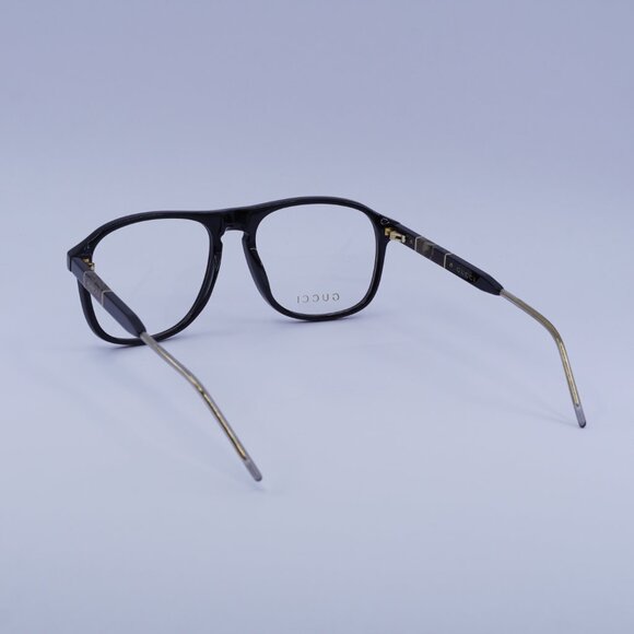 Gucci GG0844O 001 Eyeglasses Black 55mm Aviator Frame - Picture 6 of 10